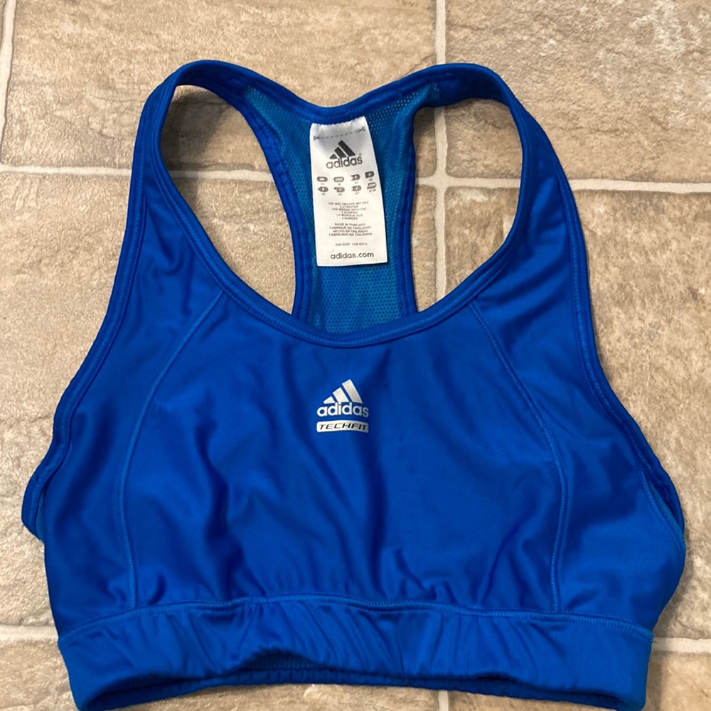 Blue Adidas Sports Bra